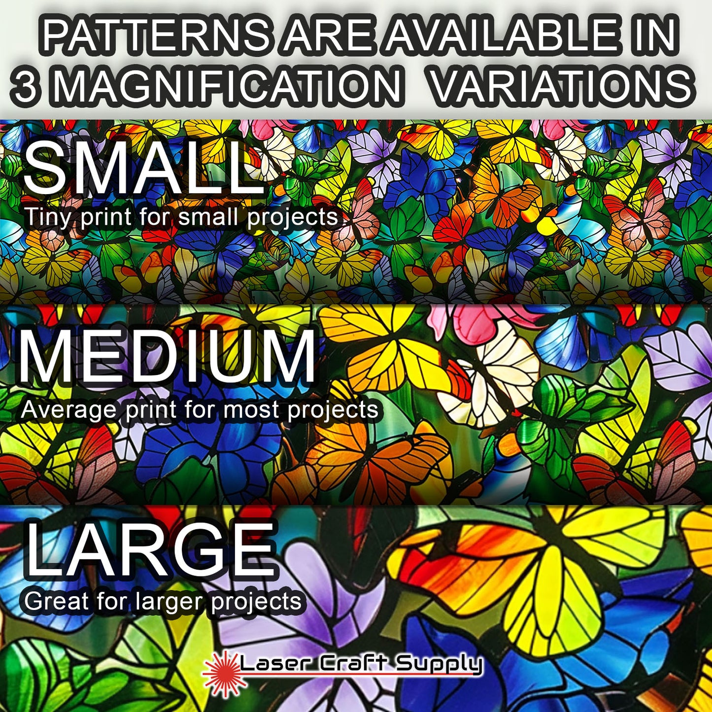 Creative Cast Acrylics - Butterflys All Over - Stained Glass