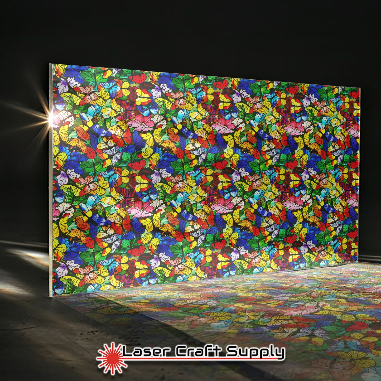 Creative Cast Acrylics - Butterflys All Over - Stained Glass