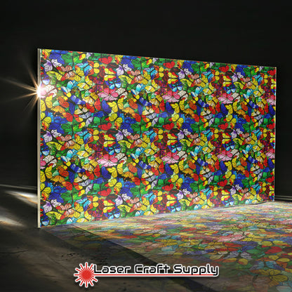 Creative Cast Acrylics - Butterflys All Over - Stained Glass