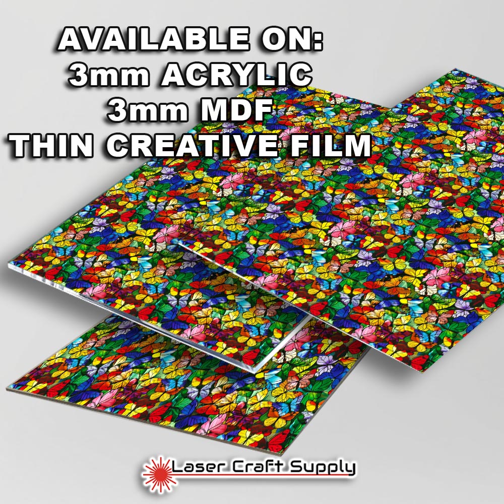 Creative Cast Acrylics - Butterflys All Over - Stained Glass