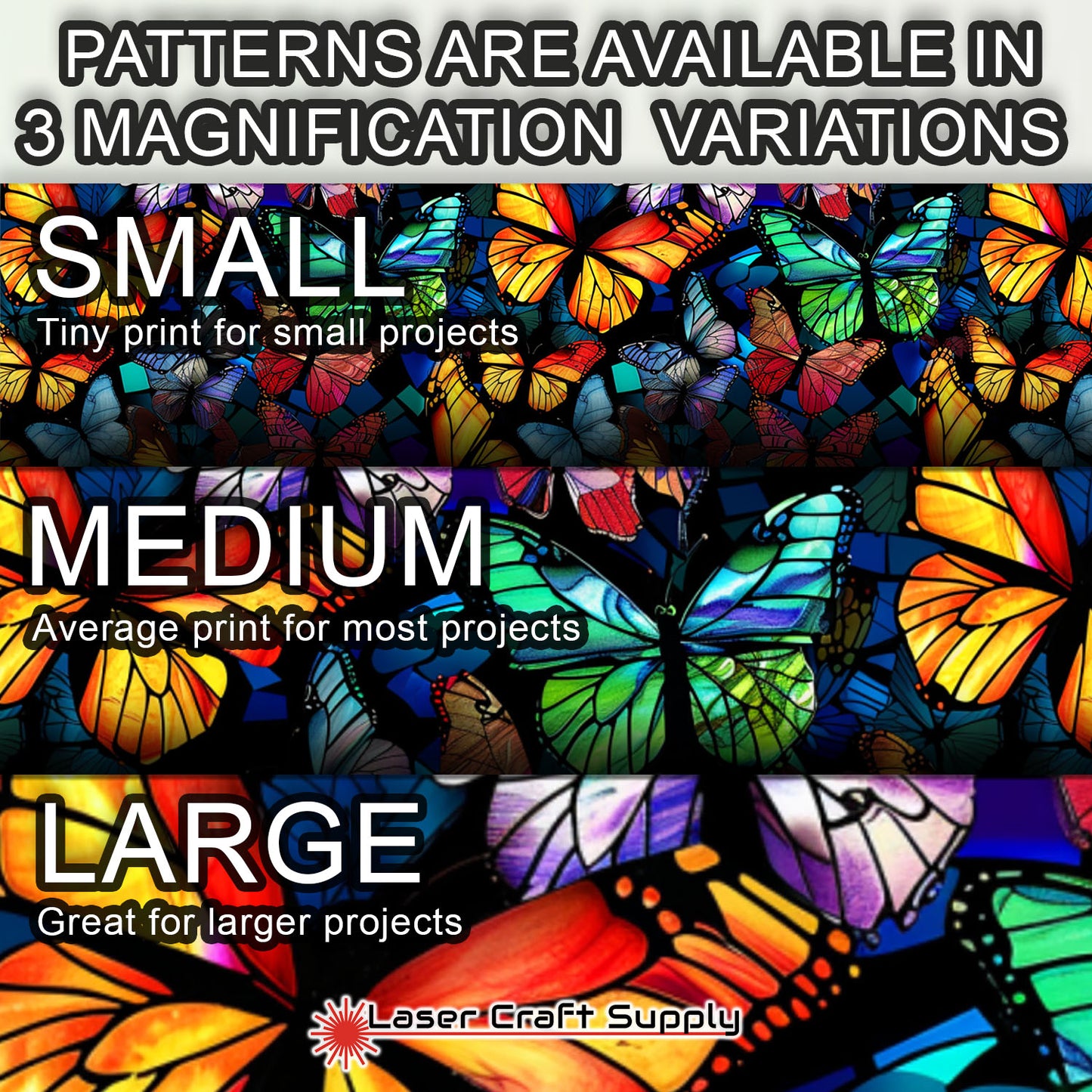 Creative Cast Acrylics - Butterflys on Dark Blue - Stained Glass