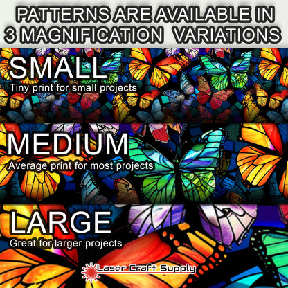 Creative Cast Acrylics - Butterflys on Dark Blue - Stained Glass