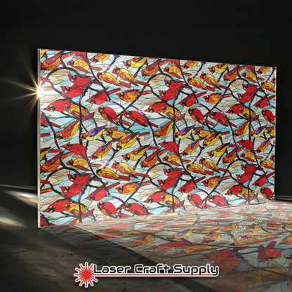 Creative Cast Acrylics - Cardinals - Stained Glass
