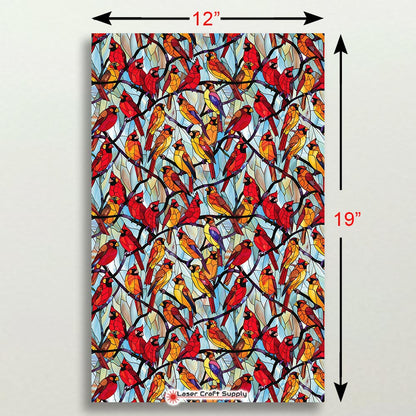 Creative Cast Acrylics - Cardinals - Stained Glass