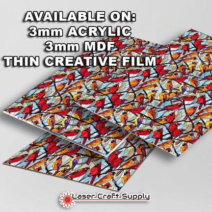 Creative Cast Acrylics - Cardinals - Stained Glass