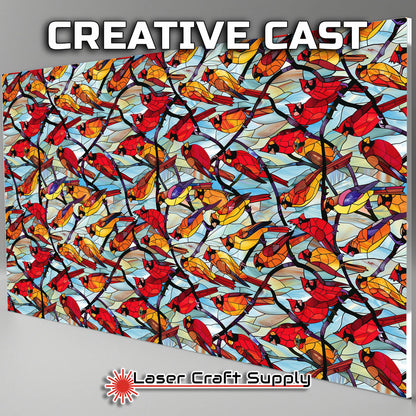 Creative Cast Acrylics - Cardinals - Stained Glass