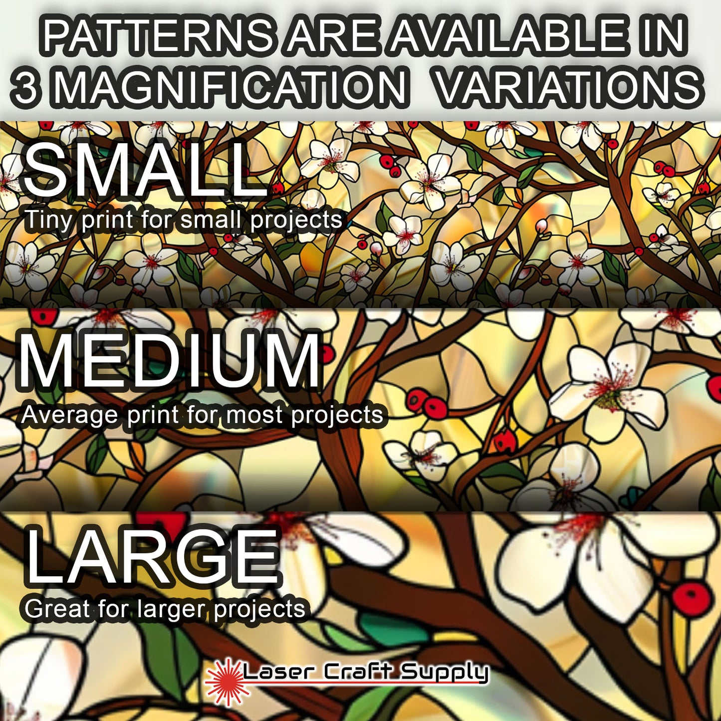 Creative Cast Acrylics - Cherry Blossoms- Stained Glass