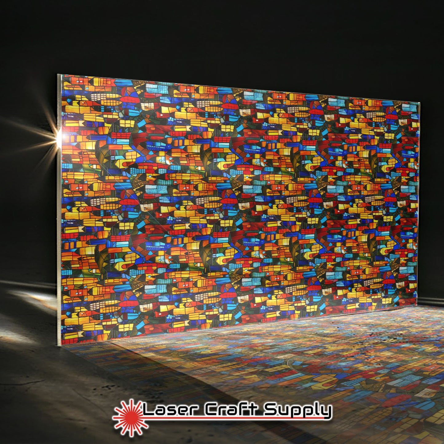 Creative Cast Acrylics - City Buildings- Stained Glass