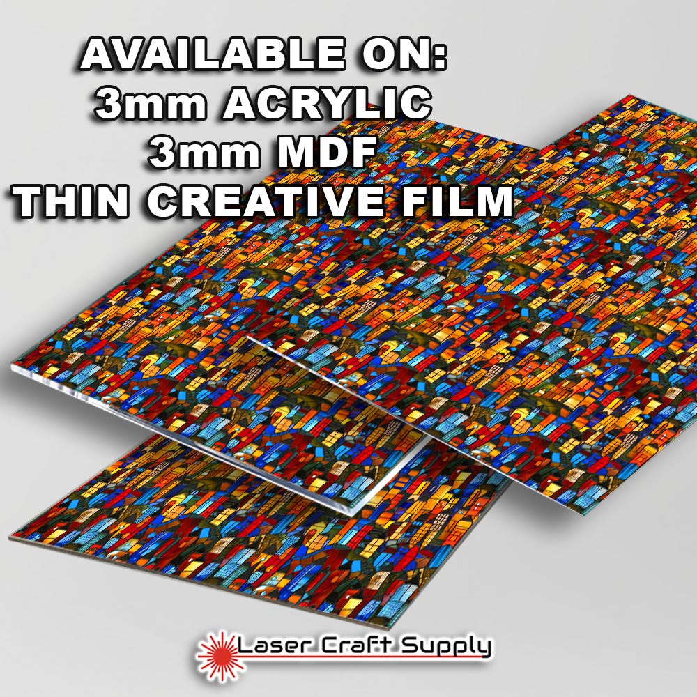 Creative Cast Acrylics - City Buildings- Stained Glass