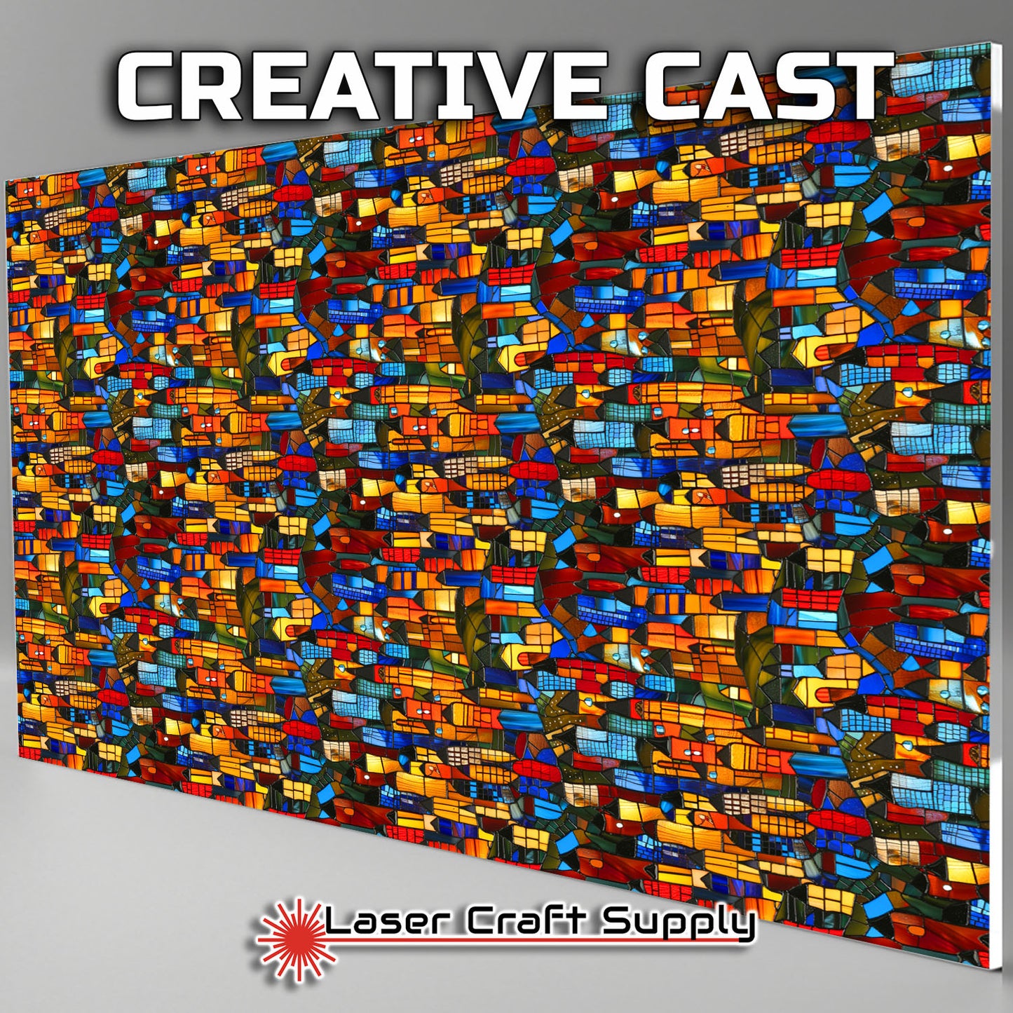 Creative Cast Acrylics - City Buildings- Stained Glass