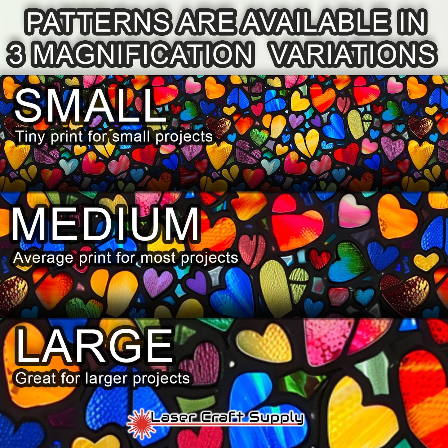 Creative Cast Acrylics - Color Hearts All Over - Stained Glass