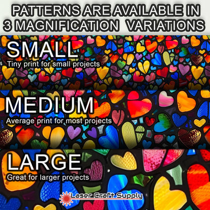 Creative Cast Acrylics - Color Hearts All Over - Stained Glass