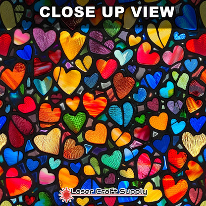 Creative Cast Acrylics - Color Hearts All Over - Stained Glass