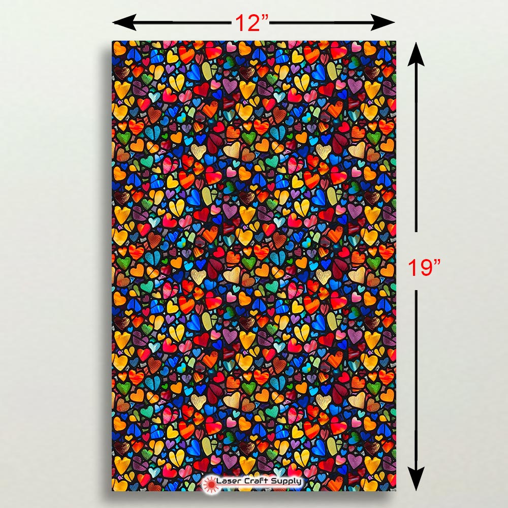 Creative Cast Acrylics - Color Hearts All Over - Stained Glass