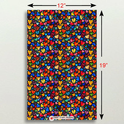 Creative Cast Acrylics - Color Hearts All Over - Stained Glass