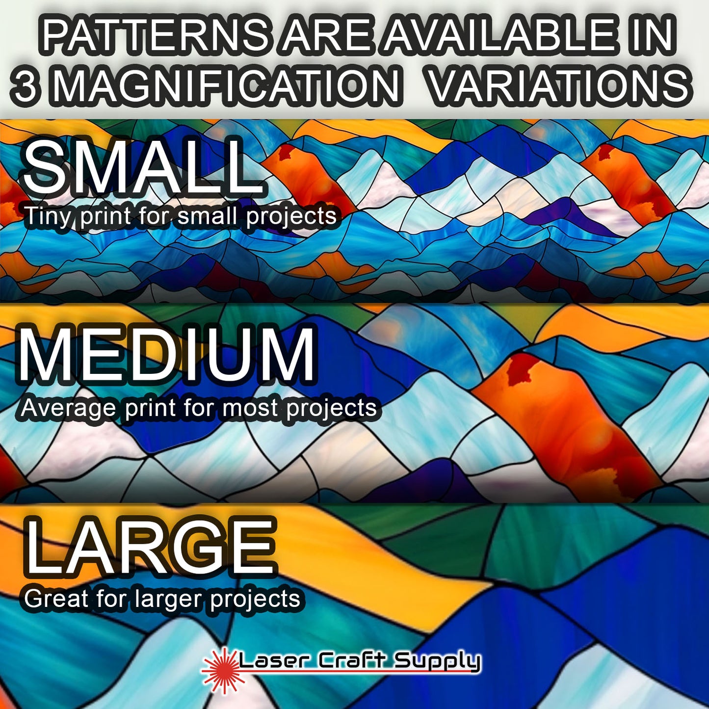 Creative Cast Acrylics - Colorful Hills- Stained Glass