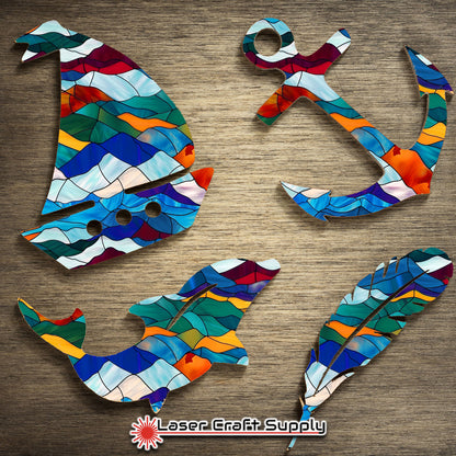Creative Cast Acrylics - Colorful Hills- Stained Glass