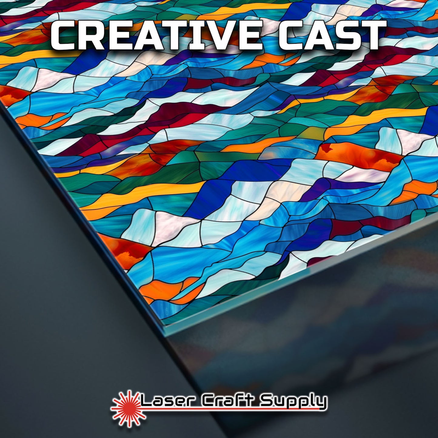 Creative Cast Acrylics - Colorful Hills- Stained Glass