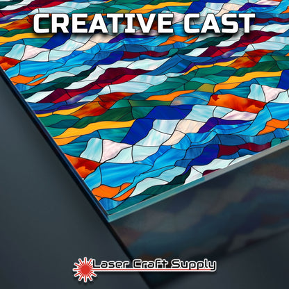 Creative Cast Acrylics - Colorful Hills- Stained Glass