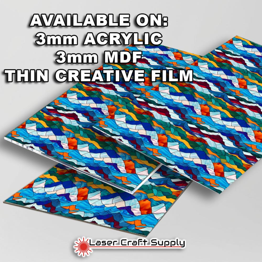 Creative Cast Acrylics - Colorful Hills- Stained Glass