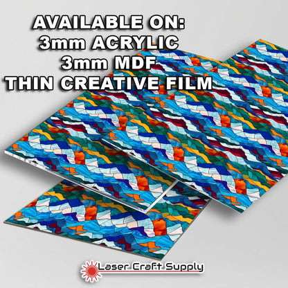 Creative Cast Acrylics - Colorful Hills- Stained Glass