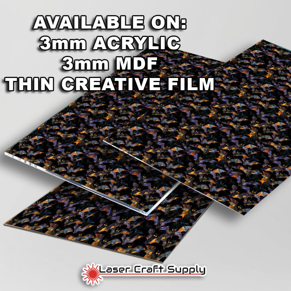 Creative Cast Acrylics - Dark Bats - Stained Glass