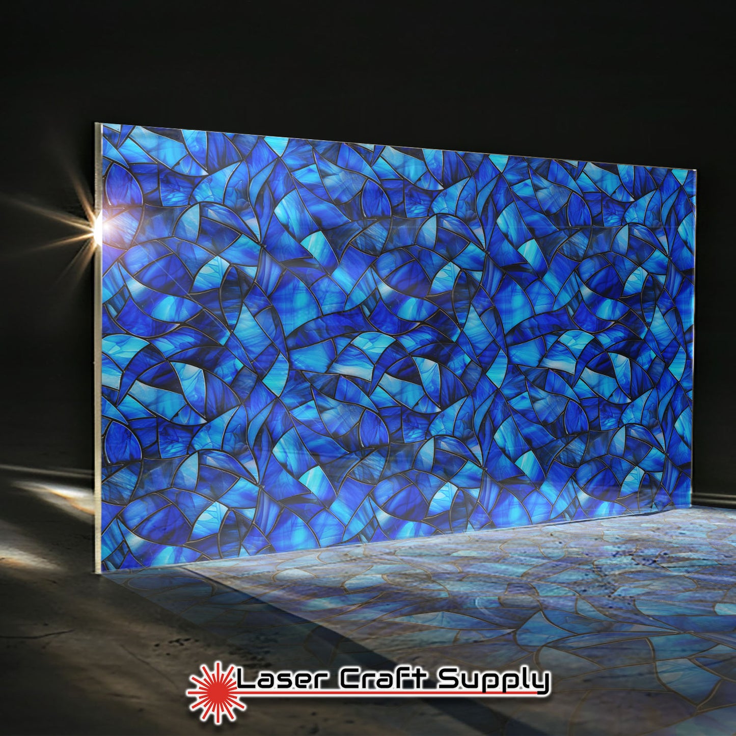 Creative Cast Acrylics - Dark Blue Crystals - Stained Glass