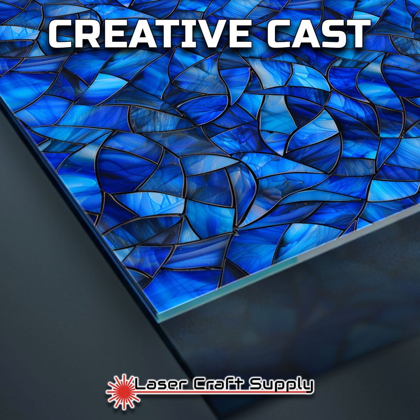 Creative Cast Acrylics - Dark Blue Crystals - Stained Glass