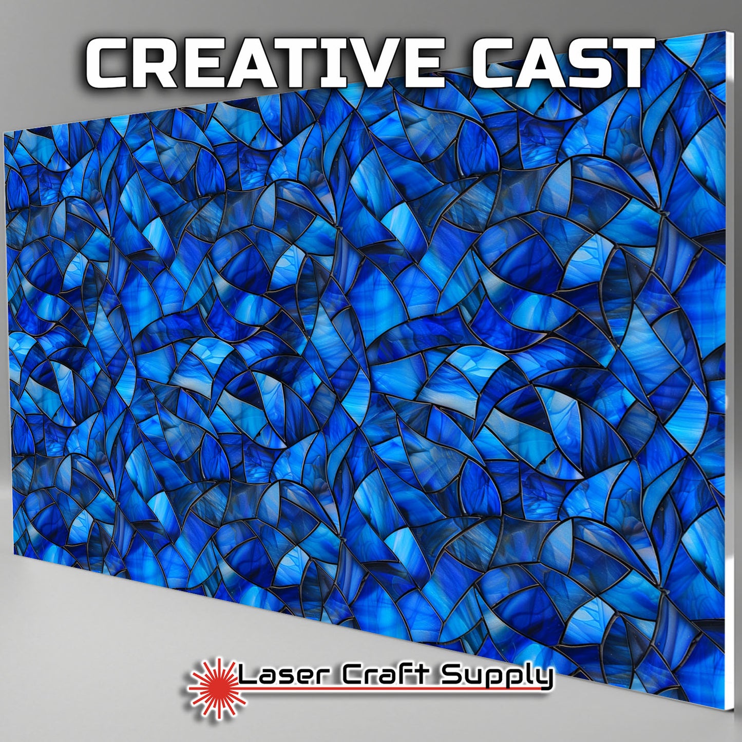 Creative Cast Acrylics - Dark Blue Crystals - Stained Glass