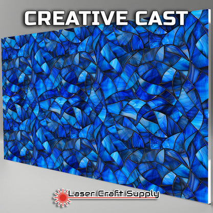 Creative Cast Acrylics - Dark Blue Crystals - Stained Glass