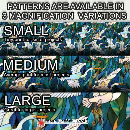 Creative Cast Acrylics - Flying Egrets- Stained Glass