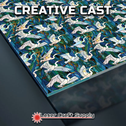Creative Cast Acrylics - Flying Egrets- Stained Glass
