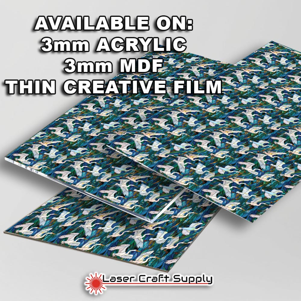 Creative Cast Acrylics - Flying Egrets- Stained Glass