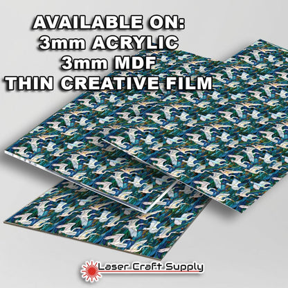 Creative Cast Acrylics - Flying Egrets- Stained Glass