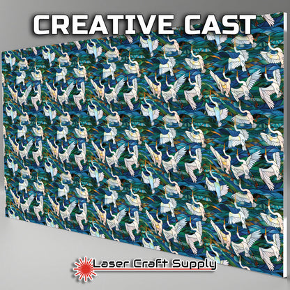 Creative Cast Acrylics - Flying Egrets- Stained Glass