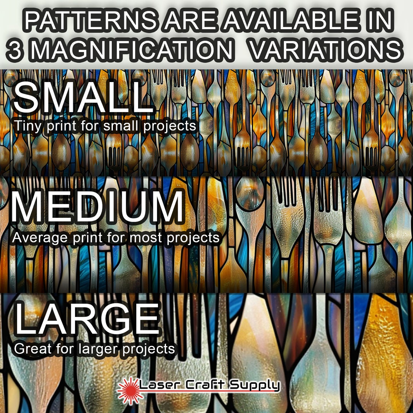 Creative Cast Acrylics - Forks & Spoons - Stained Glass