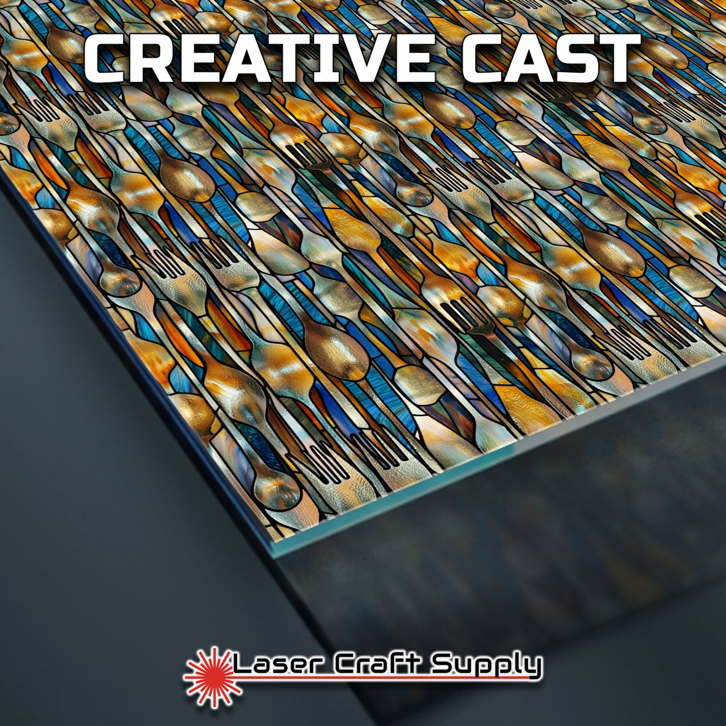 Creative Cast Acrylics - Forks & Spoons - Stained Glass