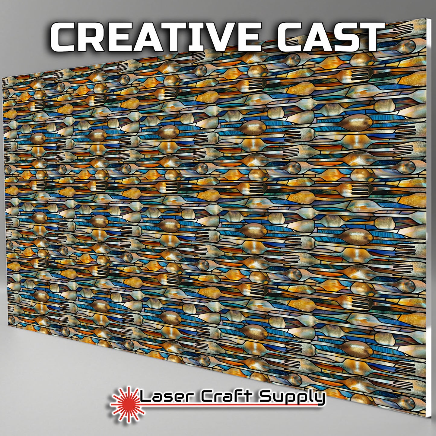 Creative Cast Acrylics - Forks & Spoons - Stained Glass