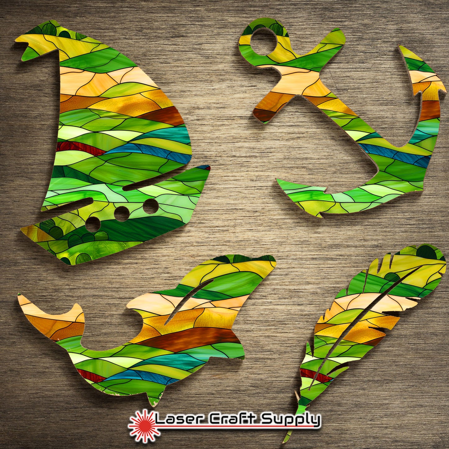 Creative Cast Acrylics - Green Hills- Stained Glass