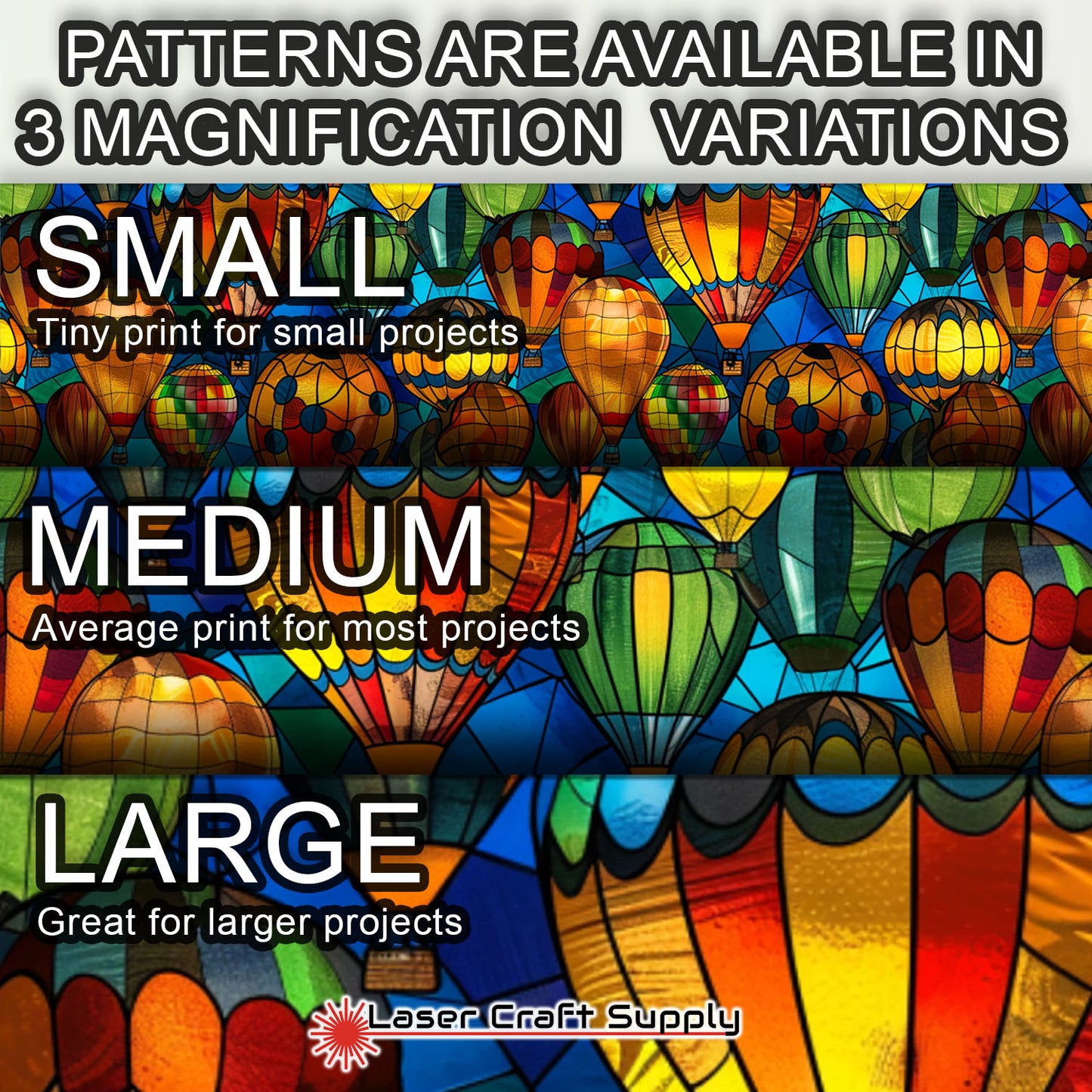 Creative Cast Acrylics -Hot Air Balloons - Stained Glass