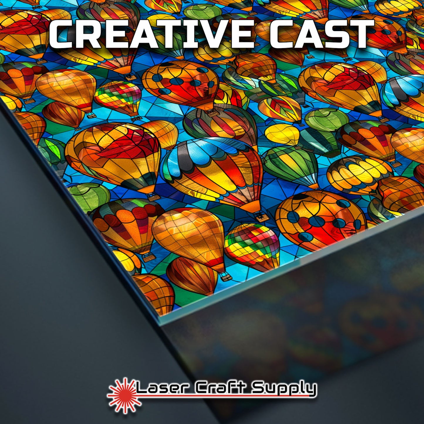 Creative Cast Acrylics -Hot Air Balloons - Stained Glass