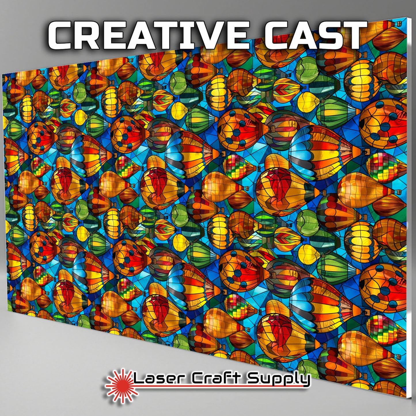 Creative Cast Acrylics -Hot Air Balloons - Stained Glass