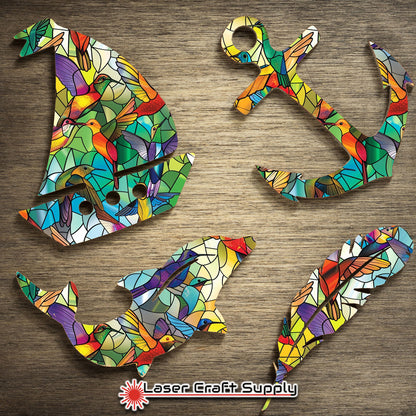 Creative Cast  -  Hummingbirds - Stained Glass