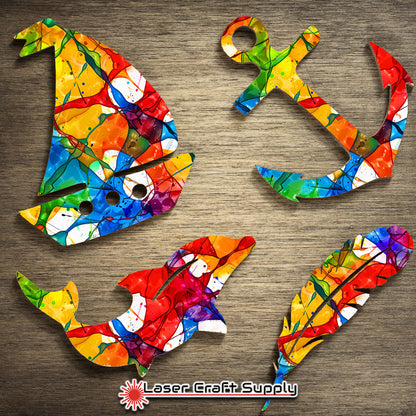 Creative Cast Acrylics -  Ink Splats - Stained Glass