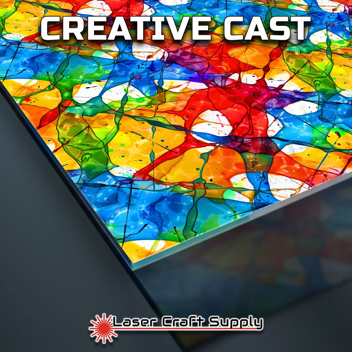 Creative Cast Acrylics -  Ink Splats - Stained Glass