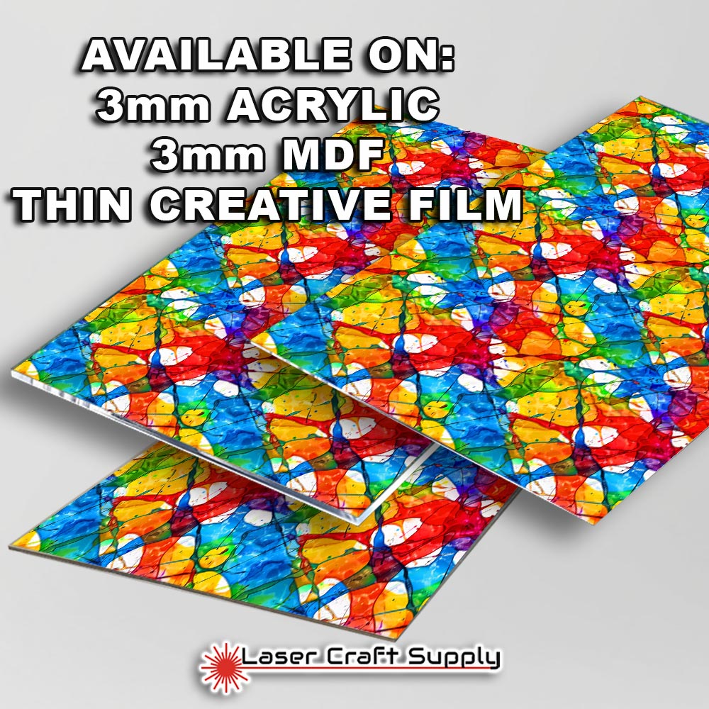 Creative Cast Acrylics -  Ink Splats - Stained Glass