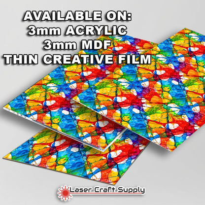 Creative Cast Acrylics -  Ink Splats - Stained Glass