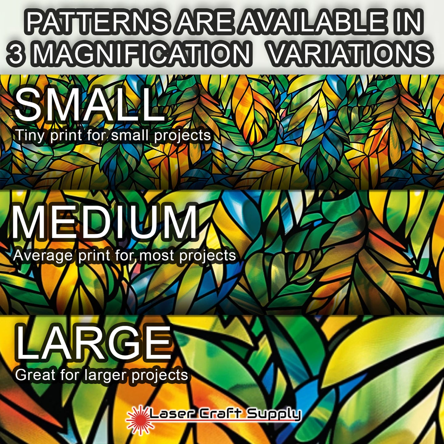 Creative Cast Acrylics - Leafy - Stained Glass