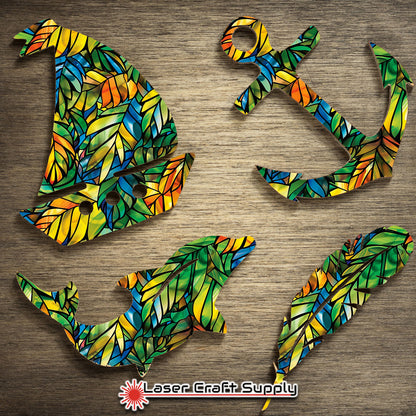 Creative Cast Acrylics - Leafy - Stained Glass