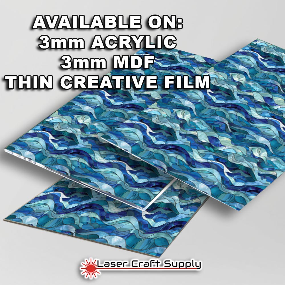 Creative Cast Acrylics - Ocean Rolling Waves - Stained Glass